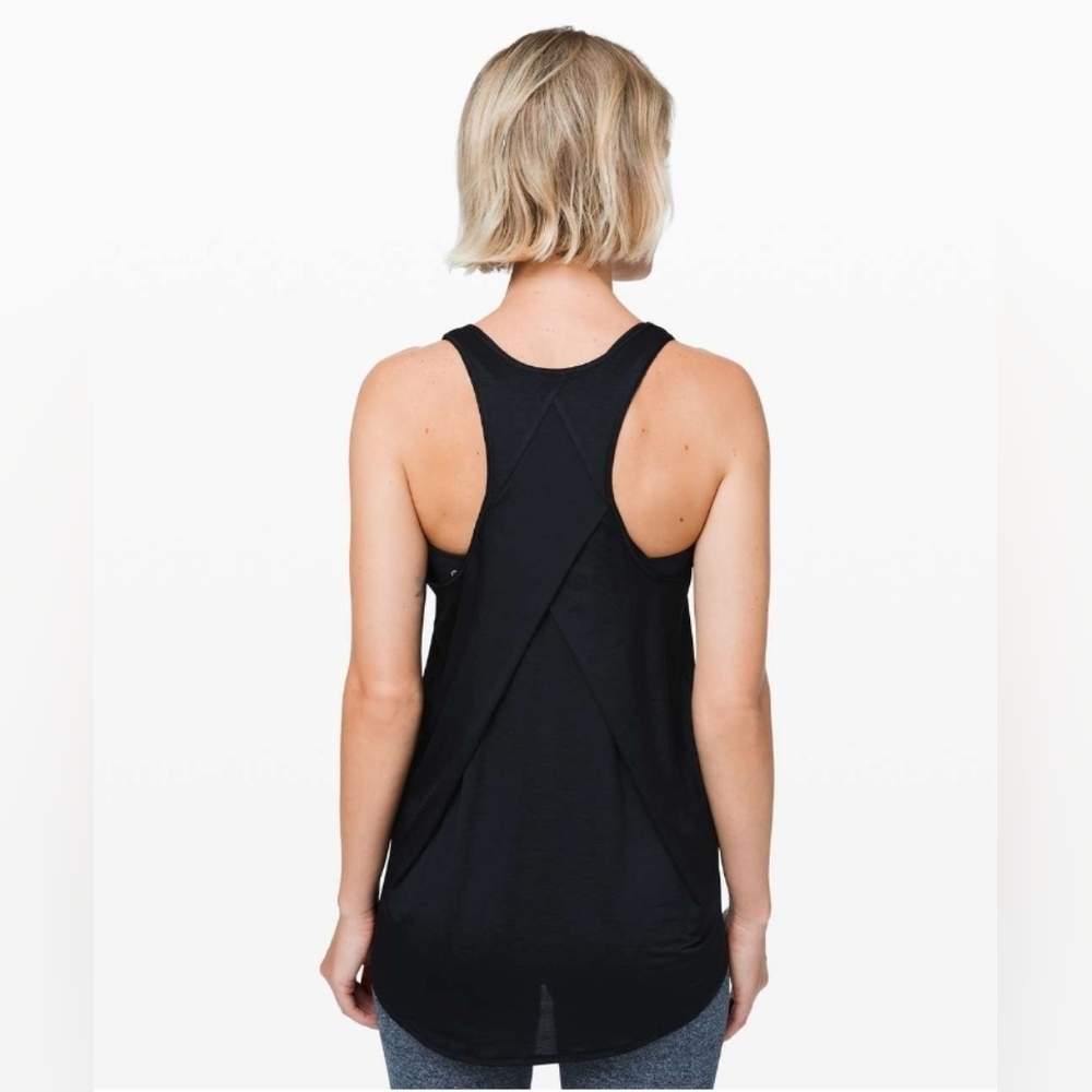 Lululemon Essential Tank Pleated *Jersey Black Size 12